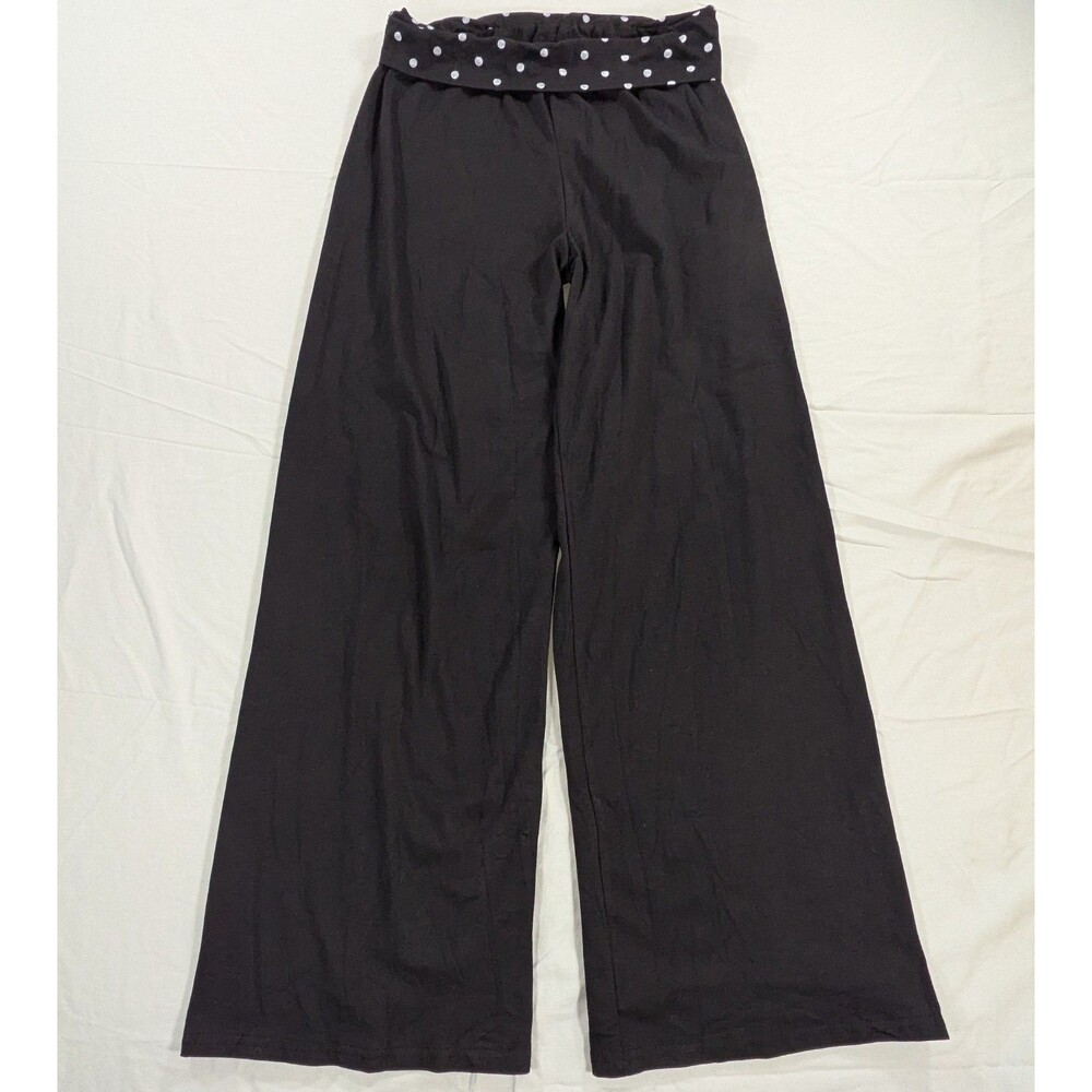 Fomoyuu Womens Medium Black Polkadot Leggings Pants Folocer Waist